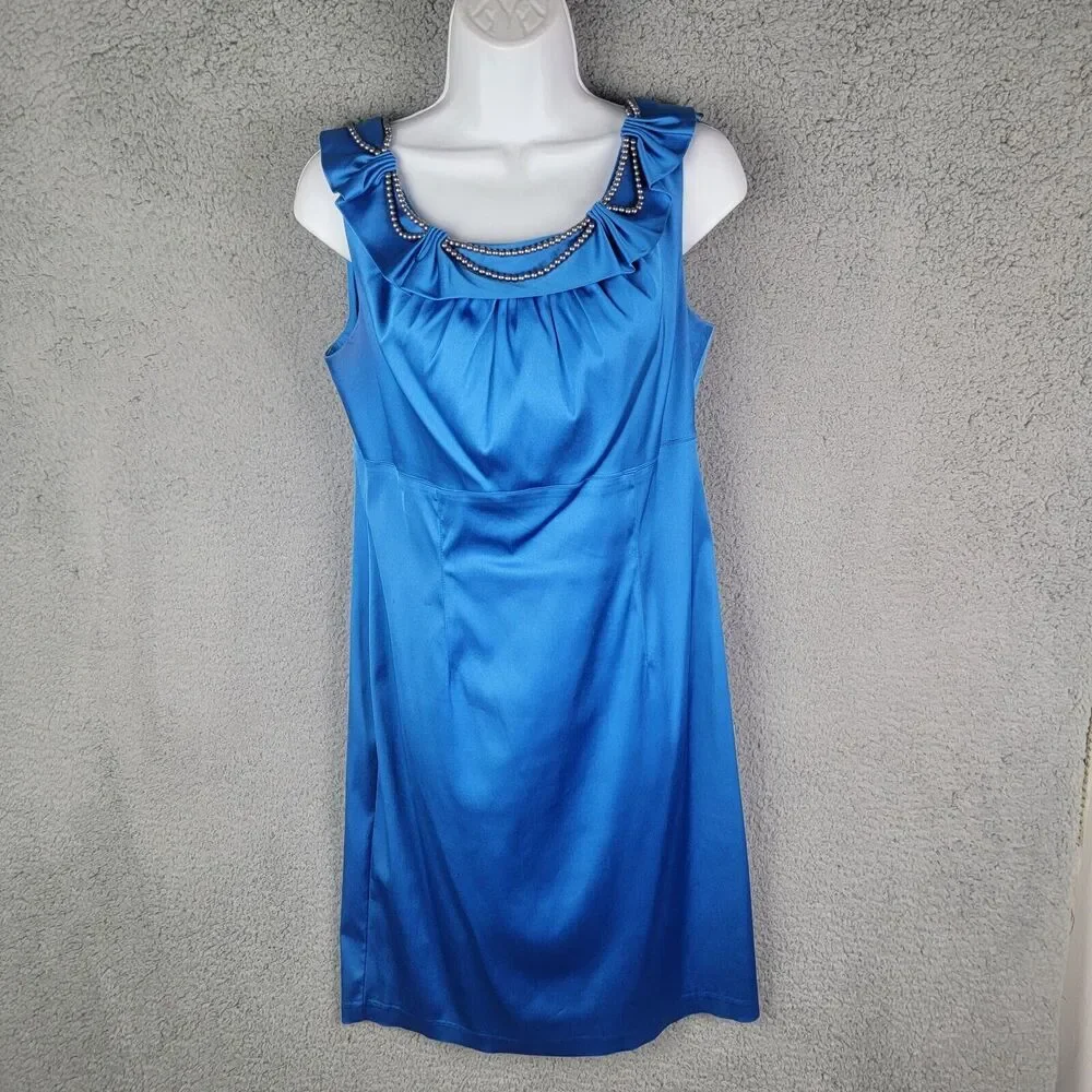 Donna Ricco New York Dress Womens 8 Ruched Cocktail Dressy